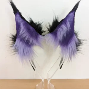 Airbrushed Custom Wolf Ear covers for EarGear by The Tail Company